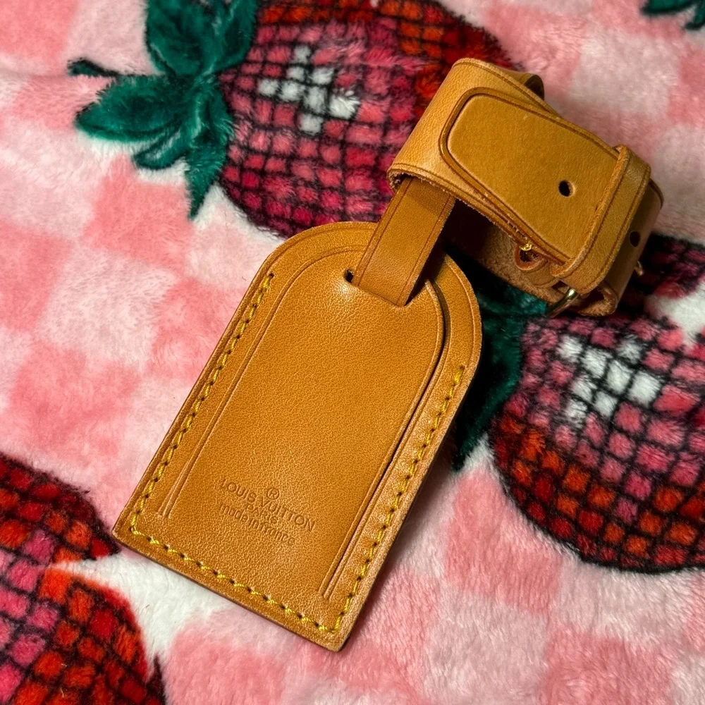 Authentic LOUIS VUITTON Vachetta Leather Luggage ID Travel Tag in Brown | Travel - Picture 4 of 4